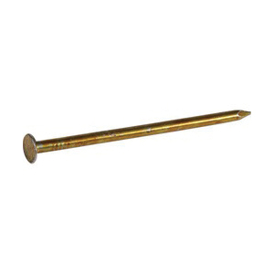 Fas-n-Tite 461415 Nail, 8D, 2-3/8 in L, Steel, Vinyl-Coated, Flat Head, Smooth Shank, Gold, 5 lb