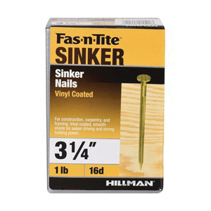Sinker Nails, Fas-N-Tite, Vinyl Coated, 3-1/4 in, 1 lb, - 2