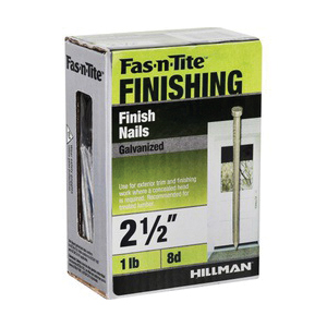 Finish Nails, Fas-N-Tite, Hot Dipped, Galvanized, 2-1/2 in, 1 lb, - 4