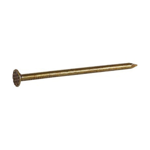 Fas-n-Tite 461412 Nail, 6D, 1-7/8 in L, Steel, Vinyl-Coated, Flat Head, Smooth Shank, Gold, 1 lb