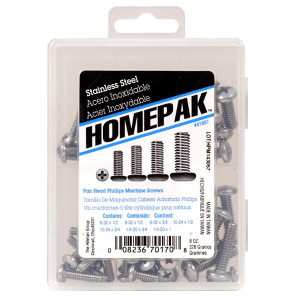 HOMEPAK Series 41957 Screw Assortment, Stainless Steel