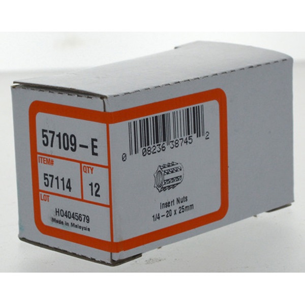 Screw-In Insert Nut, Hillman, Hex-Drive, Flanged 1/4 in x 20 0.984 in Type-D - 2