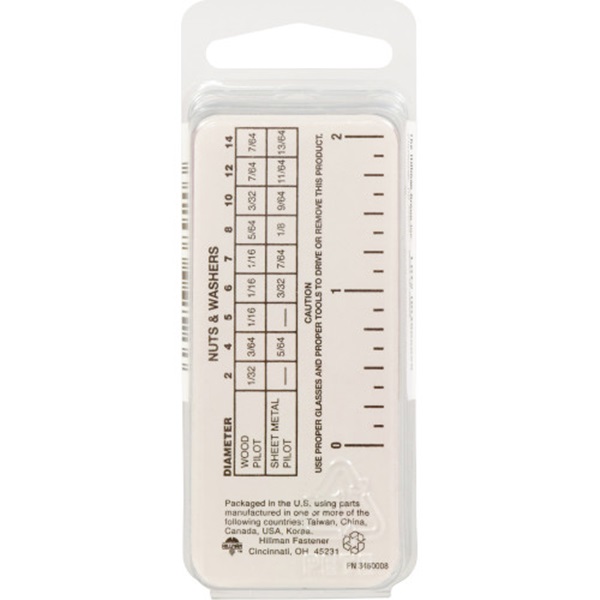 Pronged Tee Nut, Hillman, 3/8 in x 16, 2 pk - 3