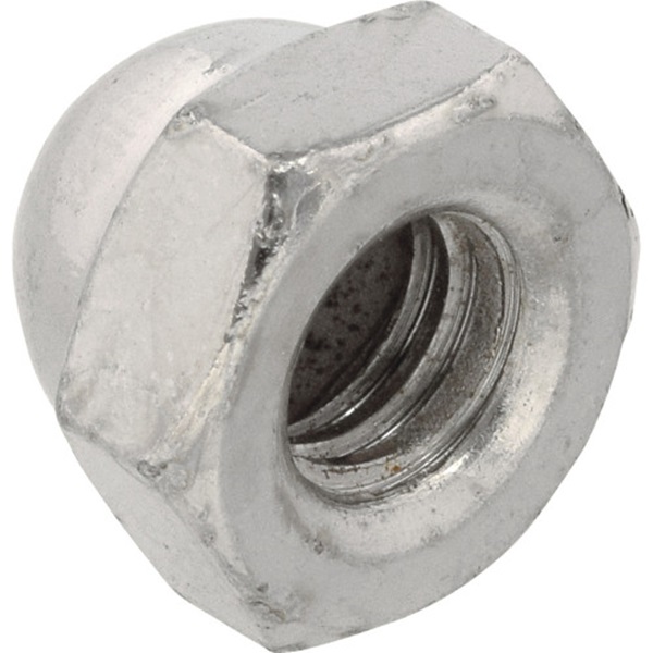 Acorn Nut, Hillman, Zinc-Plated, 1/2 in x 13, 2 pk - 2