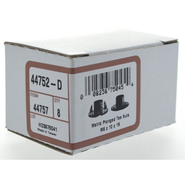 Pronged Tee Nut, Hillman, M6-1.00 x 10mm 19mm - 3