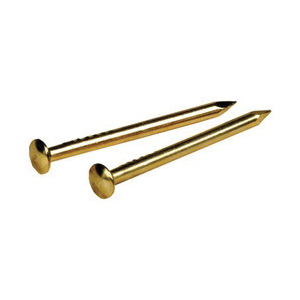 HILLMAN 122628 Escutcheon Pin, 3/4 in L, Brass, Smooth Shank - 1