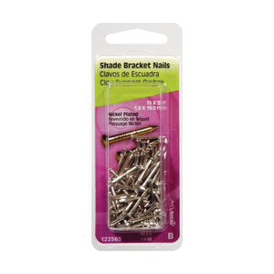 Hillman 122565 Shade Bracket Nail, 15d, 3/4 in L, Steel, Nickel