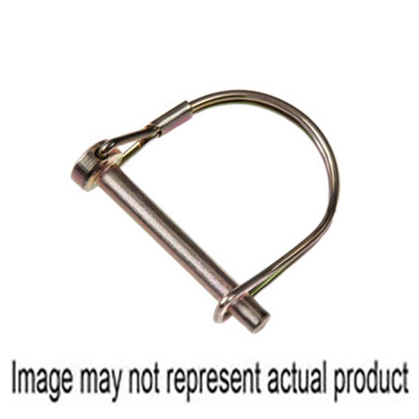 Double HH 41986 Wire Lock Pin, 3/8 in, 2-7/8 in L, Yellow Zinc