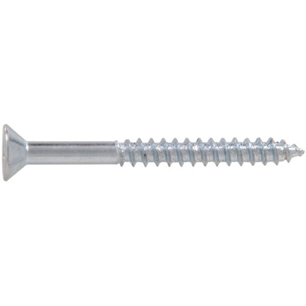 Wood Screw, Hillman, Zinc-Plated, Square-Drive, Flat-Head, #6 x 1-1/2 in, 10 pk - 2