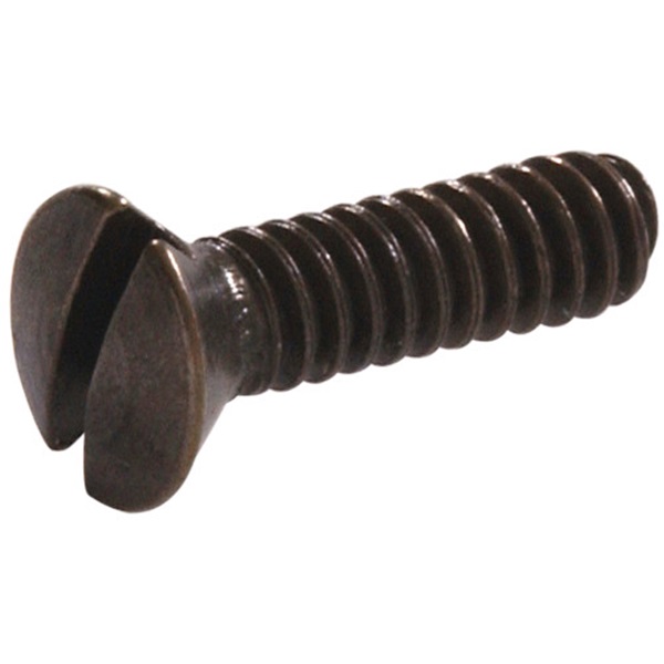 HILLMAN 4200 Switch Plate Screw, #6-32 Thread, 1 in L, Coarse Thread, Oval Head, Slotted Drive, Antique Bronze, 20 PK - 1