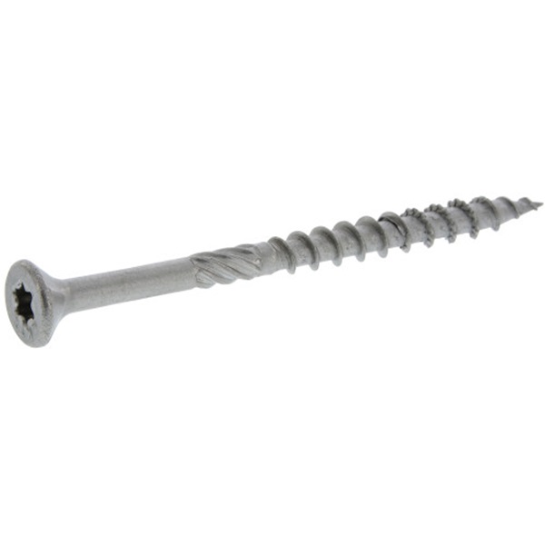 48624 Screw, #10 Thread, 3-1/2 in L, Star Drive, Stainless Steel, Stainless Steel, 56 PK, 1 LB