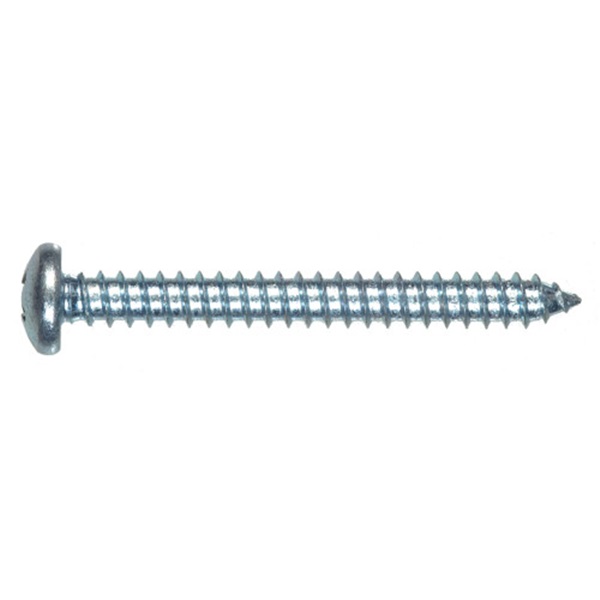 Sheet Metal Screw, Hillman, Zinc-Plated, Phillips-Drive, Pan-Head, #10 x 2-1/2 in, 4 pk - 2