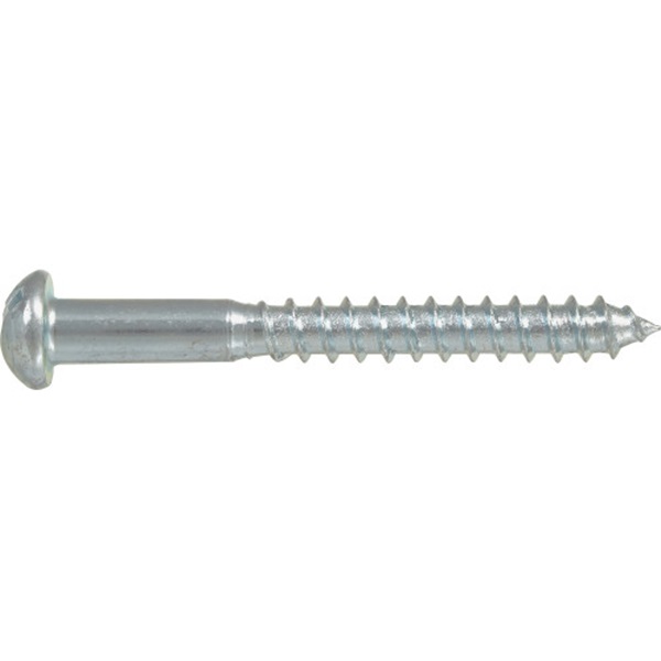 Wood Screw, Hillman, Zinc-Plated, Slotted-Drive, Round-Head, #10 x 2-1/2 in, 6 pk - 2