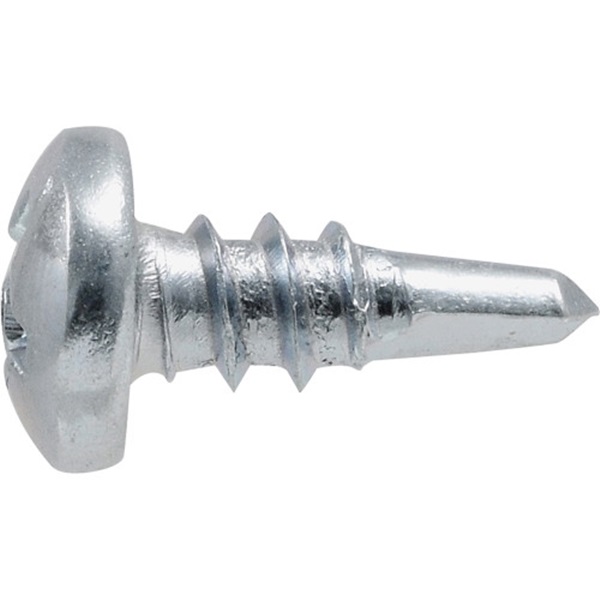 Screw, Hillman, Zinc-Plated, Phillips-Drive, Pan-Head, Self-Drilling, #6-20 x 3/8 in - 2