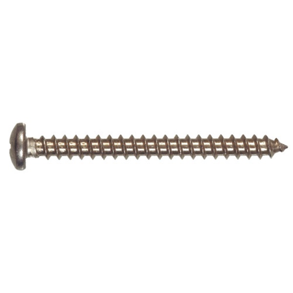 Sheet Metal Screw, Hillman, #18-8, Stainless Steel, Phillips-Drive, Pan-Head, #4 x 3/4 in - 2