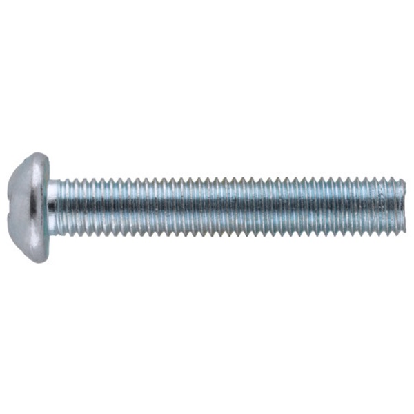 HILLMAN 90272 Machine Screw, #10-24 Thread, Round Head, Steel, Zinc, 100 PK - 2