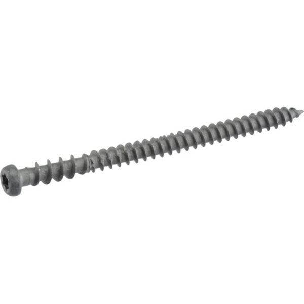 Power Pro 48440 Deck Screw, #10 Thread, 2-1/2 in L, Star Drive, Gray, 375/PK