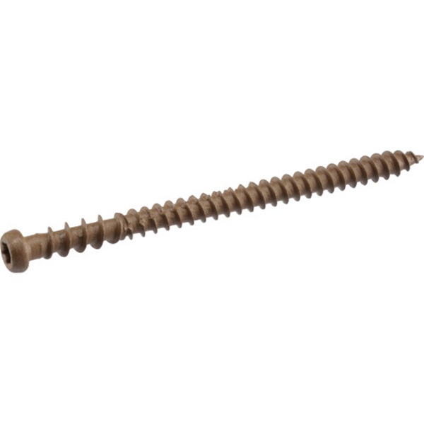Power Pro 48448 Deck Screw, #10 Thread, 3 in L, Star Drive, Brown, 54/PK