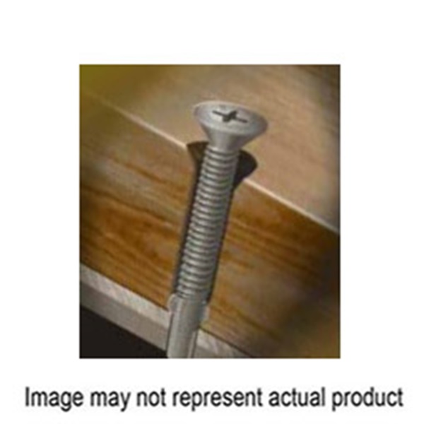 Teks 21378 Screw, 1/4-20 Thread, 3 in L, Flat Head, Phillips Drive, Self-Drilling Point, 40 PK