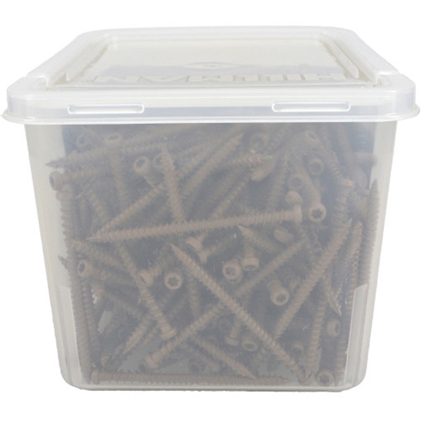 Power Pro 48449 Deck Screw, #10 Thread, 3 in L, Star Drive, Brown, 270/PK