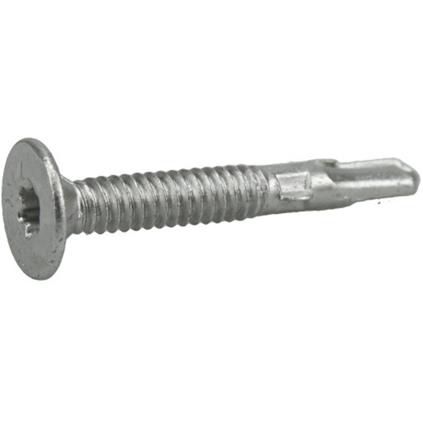 116148 Screw, #12 Thread, 2 in L, Flat Head, Star Drive, Ceramic-Coated, 42 PK