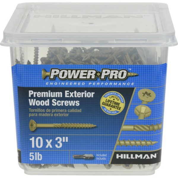 Power Pro 48602 Screw, #10 Thread, 3 in L, Star Drive, 72 PK