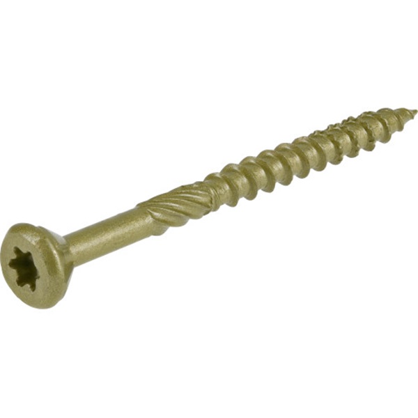 Premium Exterior Wood Screw, Power Pro, Star-Drive, Flat-Head, #10 x 2-1/2 in, 1 lb - 1