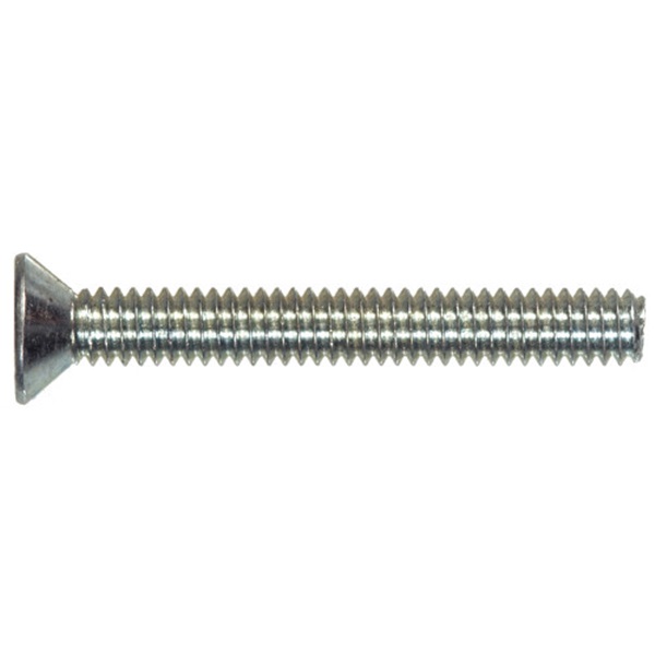 HILLMAN 2117 Machine Screw, #10-32 Thread, 3/4 in L, Fine Thread, Flat Head, Slotted Drive, Zinc, 39 PK - 2
