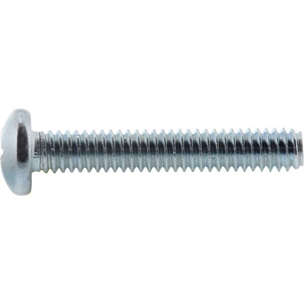 Hillman 43143 Machine Screw, M4-0.7 Thread, 45 mm L, Coarse Thread, Pan Head, Phillips Drive, Zinc, 15 PK