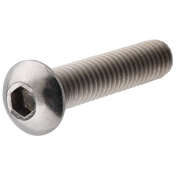 HILLMAN 43994 Screw, #8-32 Thread, 1 in L, Coarse Thread, Button Head, Stainless Steel, 20 PK - 1