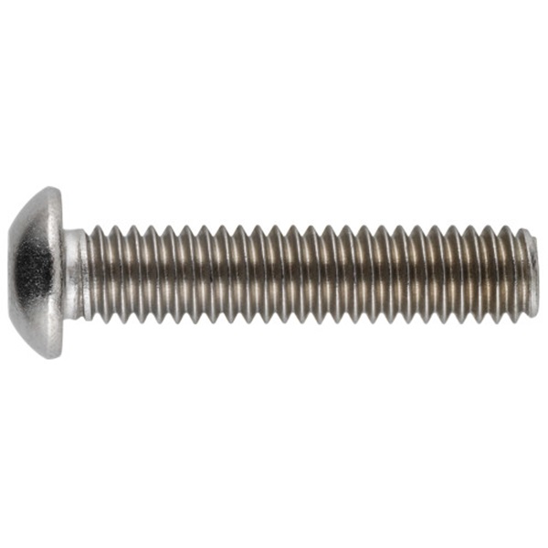 HILLMAN 44476 Cap Screw, M5-0.8 Thread, 25 mm L, Coarse Thread, Button Head, Socket Drive, Stainless Steel, 8 PK - 2