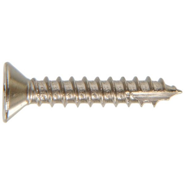 Wood Screw, Hillman, Satin-Nickel, Phillips-Drive, Flat-Head, #9-3 in - 2