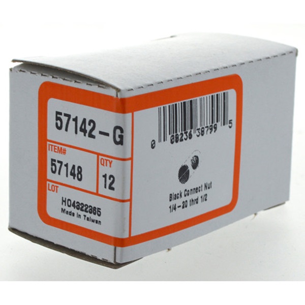 Joint Connector Nut Black-Oxide, Hillman, 1/4 in x 20 1/2 in - 2