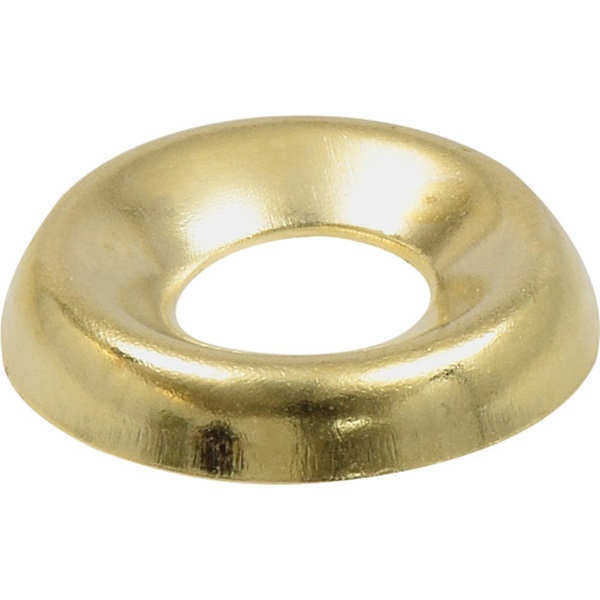 Countersunk, Hillman, Finish Washer, Brass, #8, 6 pk - 3