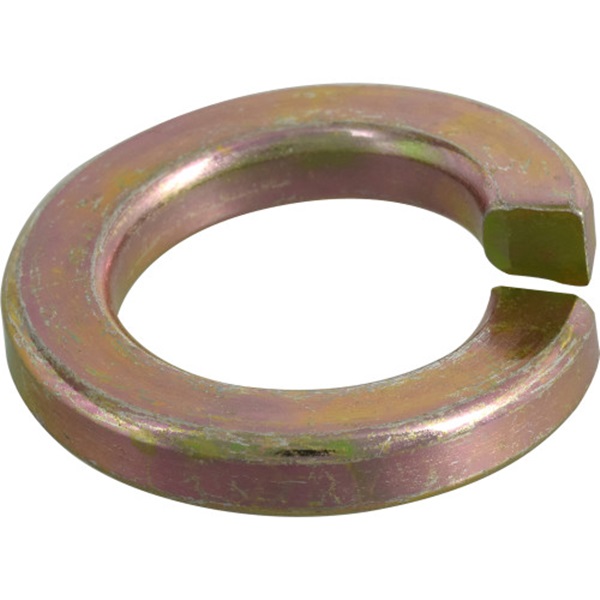 300330 Split Lock Washer, 1 in ID, Yellow Dichromate/Zinc, 8 Grade