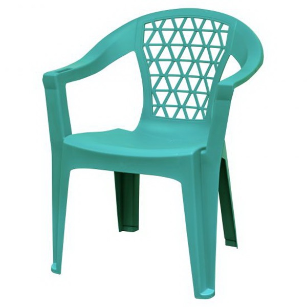 Adams PENZA 8220-94-3902 Stack Chair, 24.7 in W, 23 in D, 32 in H, Polypropylene, Teal