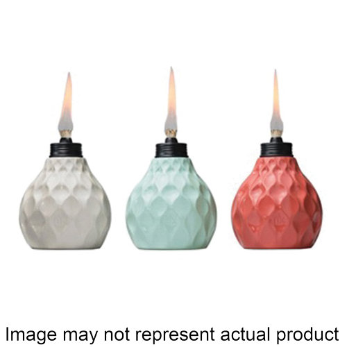1117027 Tabletop Torch, 6 in H, Fiberglass/Glass, Assorted, Semi-Gloss