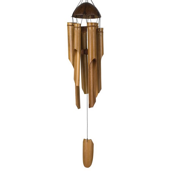 Asli Arts C101 Large Wind Chime, Traditional, Bamboo/Coconut