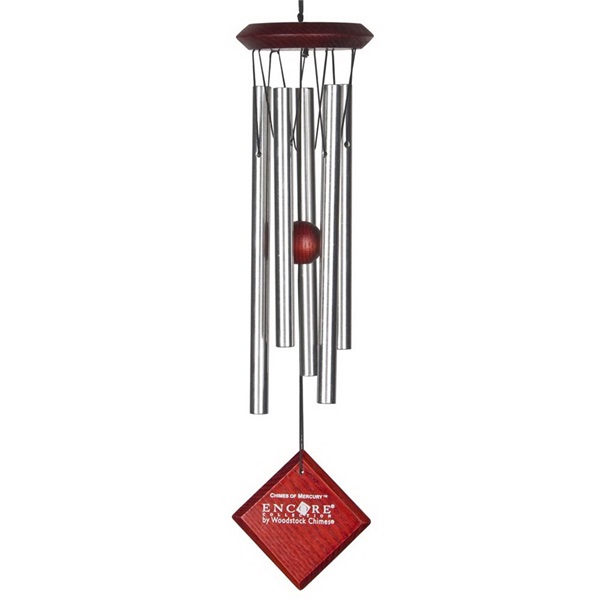 Encore DCS14 Wind Chime, Aluminum/Wood, Silver, Hanging Mounting