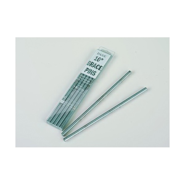 Dare 1714-5 Series Brace Pin, 3/8 in Dia x 10 in L Dimensions, Steel, Galvanized, 5/PK