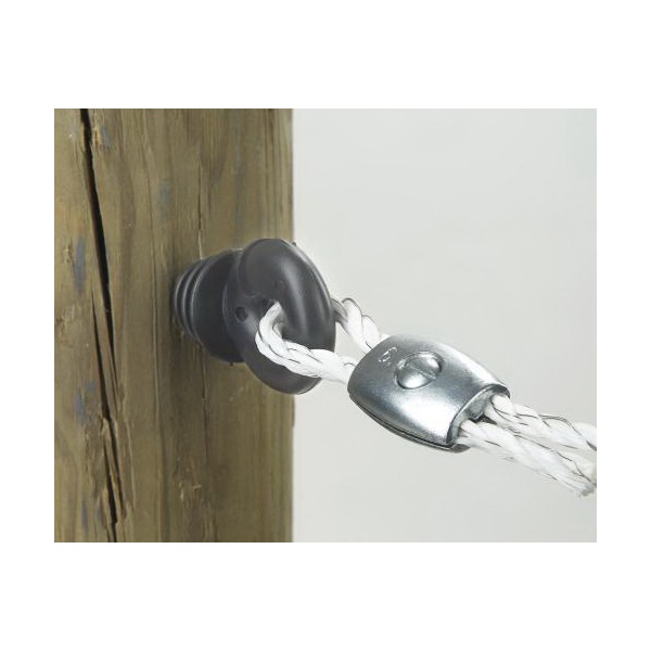 Dare 2671-25 Ring Insulator, Rope, Tape, HDPE, Black, Screw-In Mounting