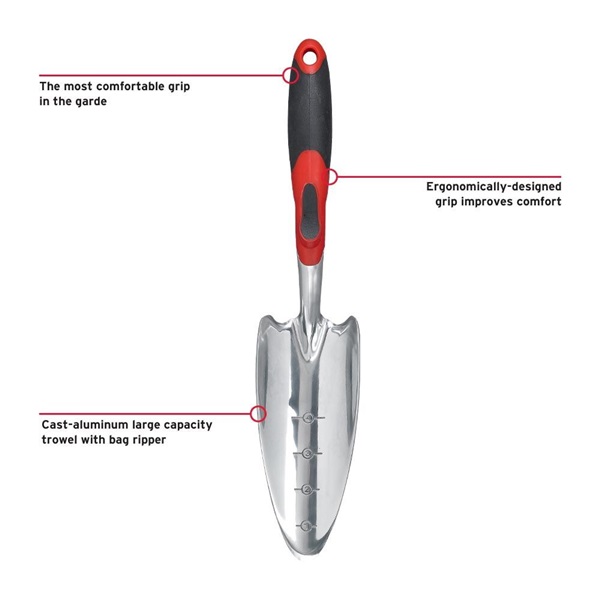 Corona CT 3710 Trowel, Aluminum Blade, Ergonomic Handle, 14-1/2 in OAL