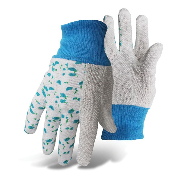 Boss 718 Kid's Garden Gloves, One-Size, Knit Wrist Cuff, Cotton/Jersey, Assorted - 3