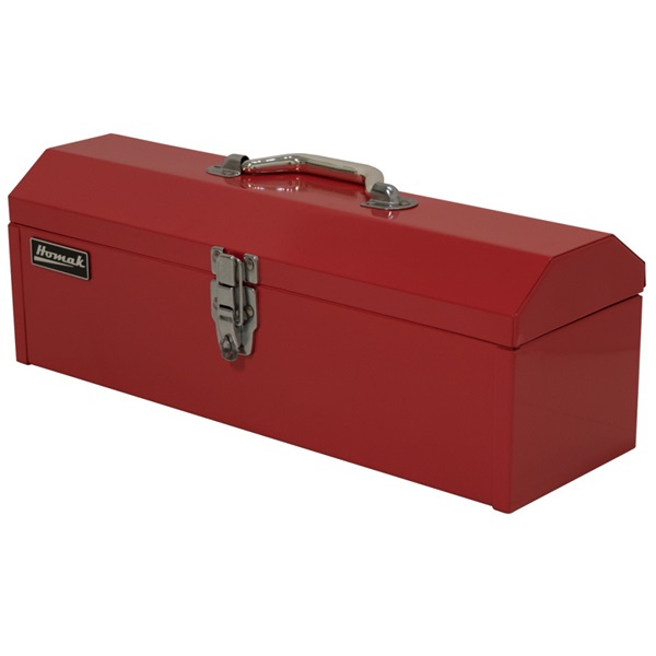 RD00116616 Hand Carry Tool Box, Steel, Red, 16 in W x 6 in D x 4 in H Outside
