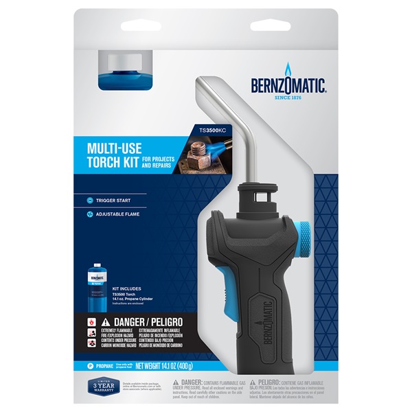 BernzOmatic TS3500KC Torch Kit, Ergonomic-Grip Handle