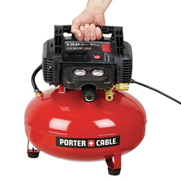 Porter-Cable C2002 Portable Electric Air Compressor, Tool Only, 6 gal Tank, 0.8 hp, 120 V, 150 psi Pressure, 1-Stage - 2