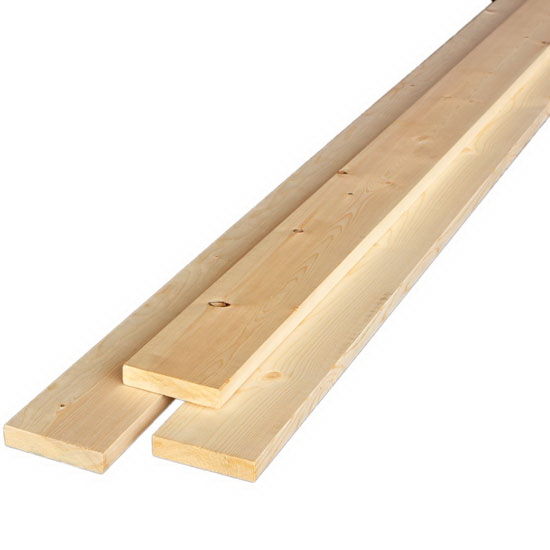 Wood Products 01x04x04.PINE.No2-COM.S-GRN.S4S