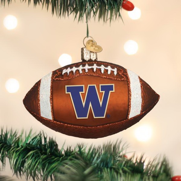 Old World Christmas 61400 Ornament, 2-3/4 in H, Washington Football, Glass - 2
