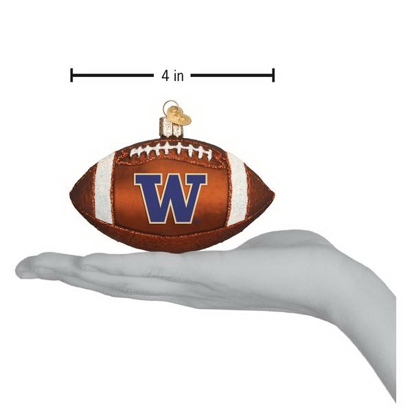 Old World Christmas 61400 Ornament, 2-3/4 in H, Washington Football, Glass - 3