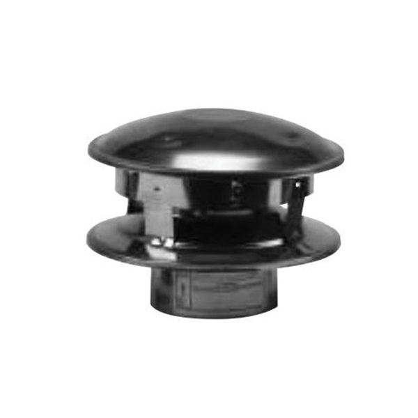 244800 Vertical Termination Cap, 4 in Dia, 4-1/4 in L, Gray